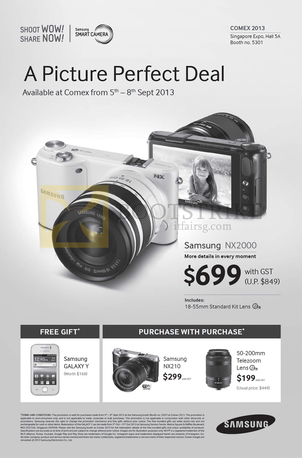 COMEX 2013 price list image brochure of Samsung Digital Cameras NX2000, Purchase With Purchase