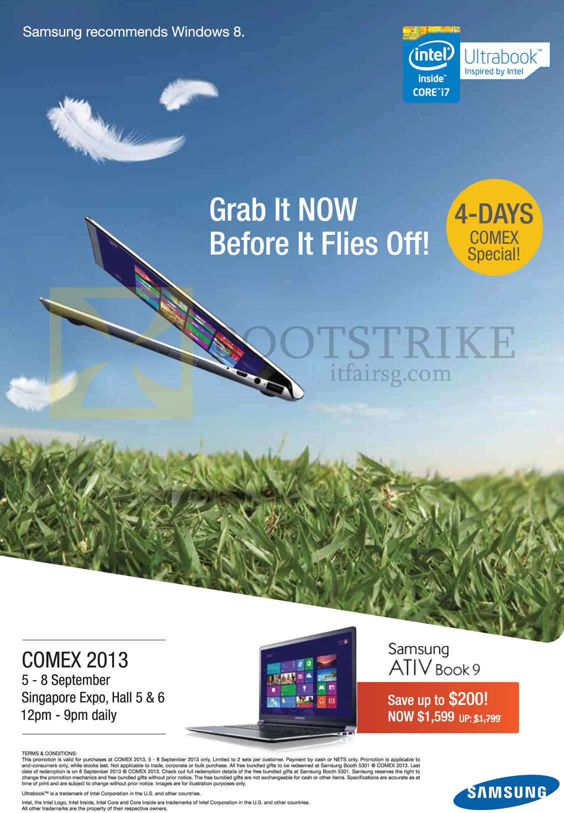 COMEX 2013 price list image brochure of Samsung Notebooks ATIV Book 9
