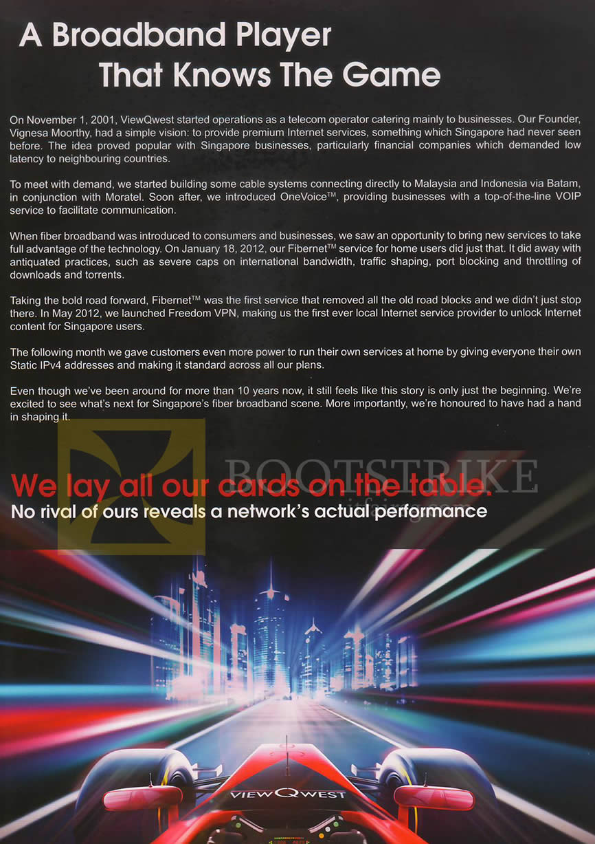 COMEX 2013 price list image brochure of ViewQwest Broadband Fibre Player