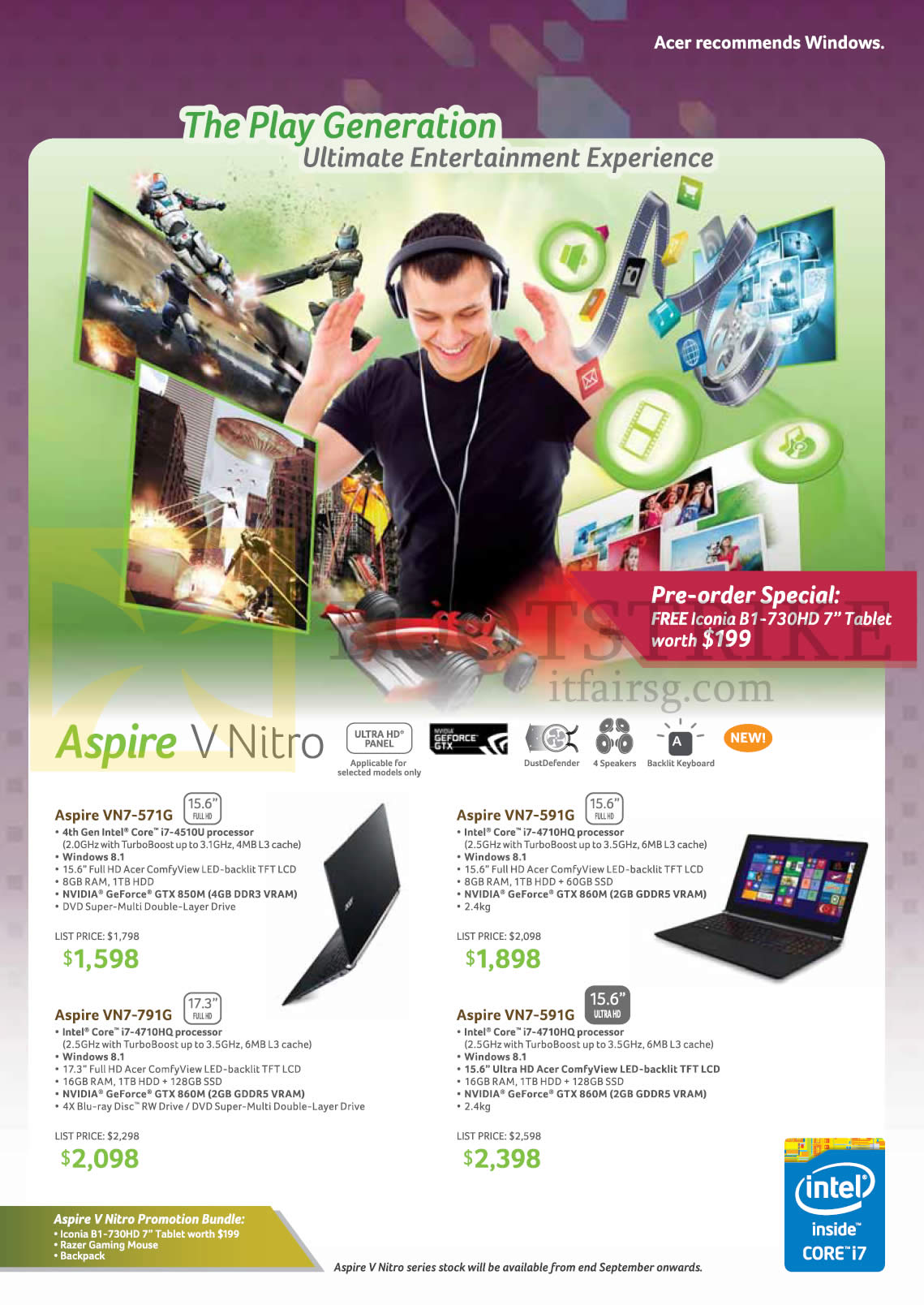 COMEX 2014 price list image brochure of Acer Notebooks Aspire VN7-571G, VN7-591G, VN7-791G
