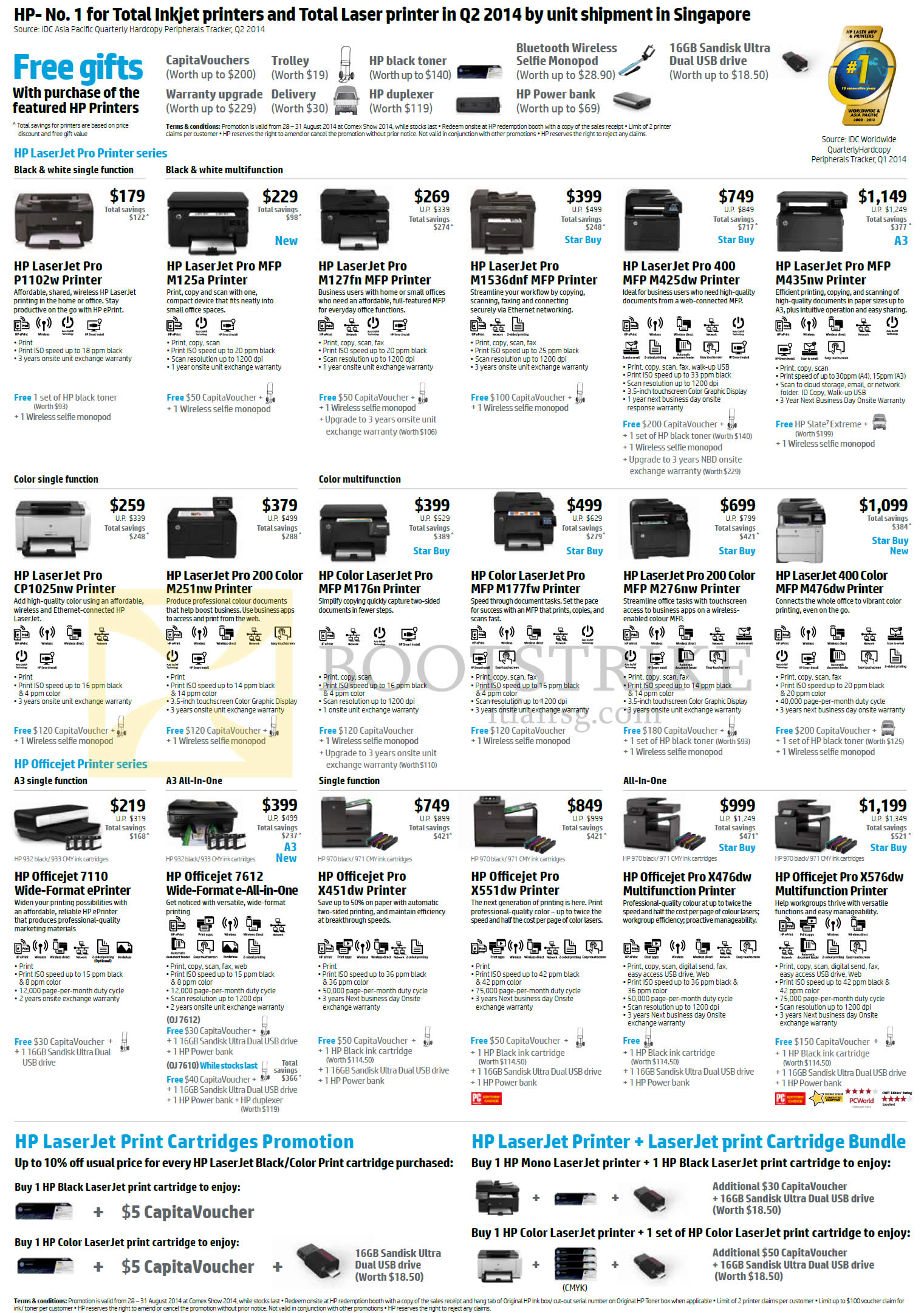 COMEX 2014 price list image brochure of HP Printers LaserJet Pro P1102W, M125a M127fn M1536dnf, 400, M435nw, CP1025nw, M251nw, M176n, M177fw M276nw M476dw, OfficeJet 7110 7612, X451dw, X551dw, Pro X476dw X576dw