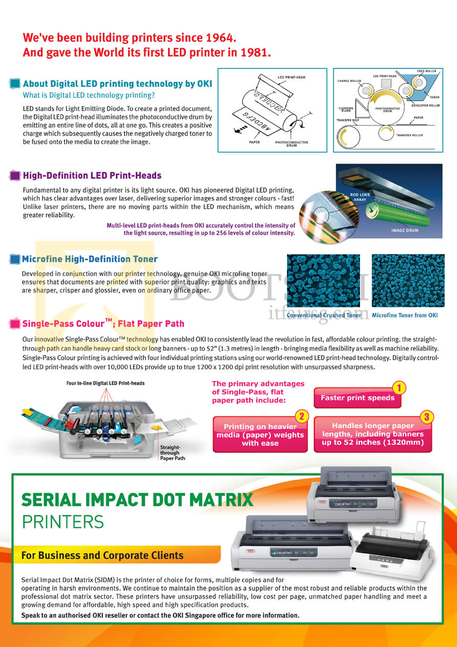 COMEX 2014 price list image brochure of OKI Printer (Newstead) LED Features, Serial Impact Dot Matrix Printer