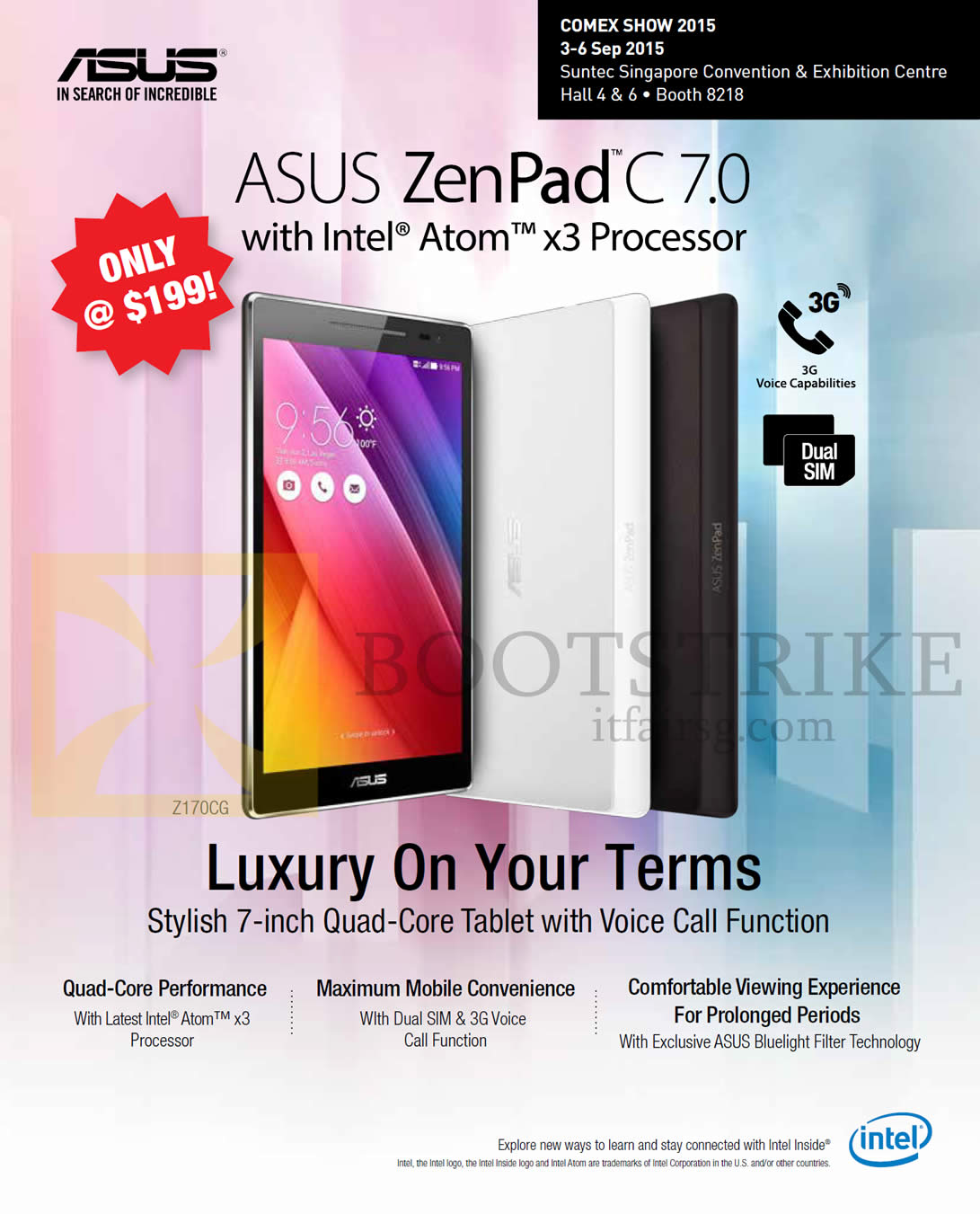 COMEX 2015 price list image brochure of ASUS Tablet ZenPad C 7.0