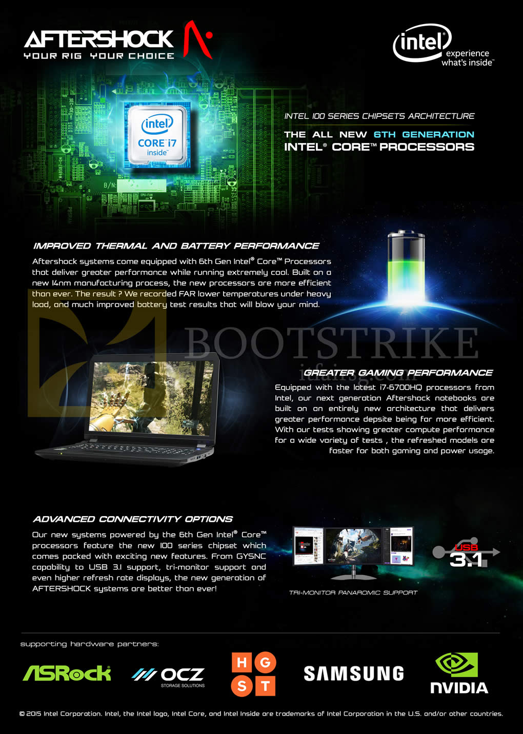 COMEX 2015 price list image brochure of Aftershock Notebooks 8th Generation Intel Core Processors