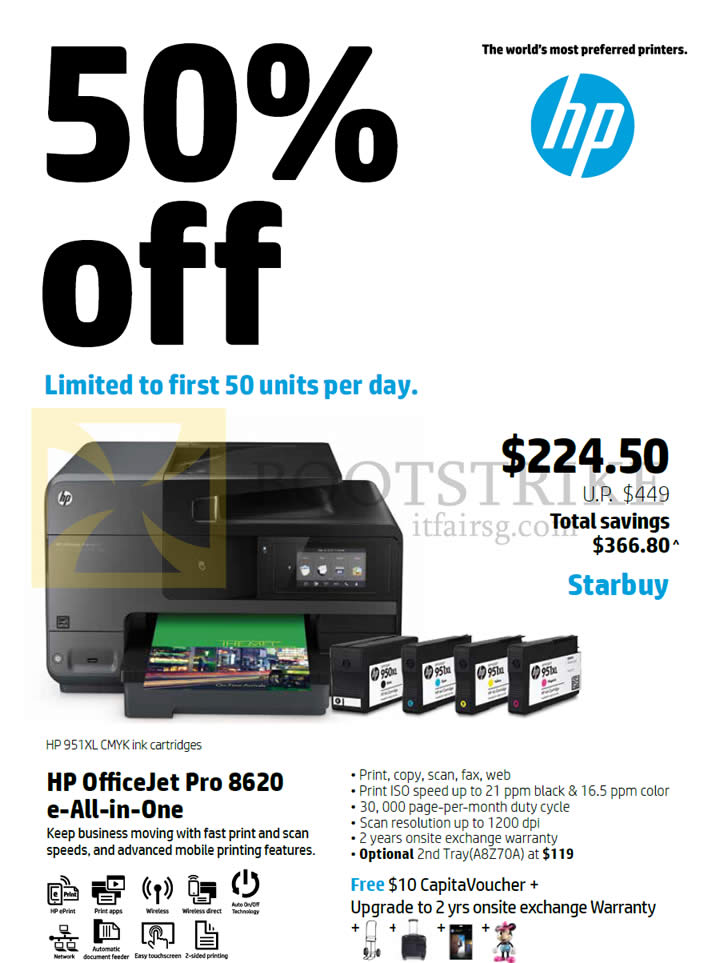 COMEX 2015 price list image brochure of HP Printer Officejet Pro 8620