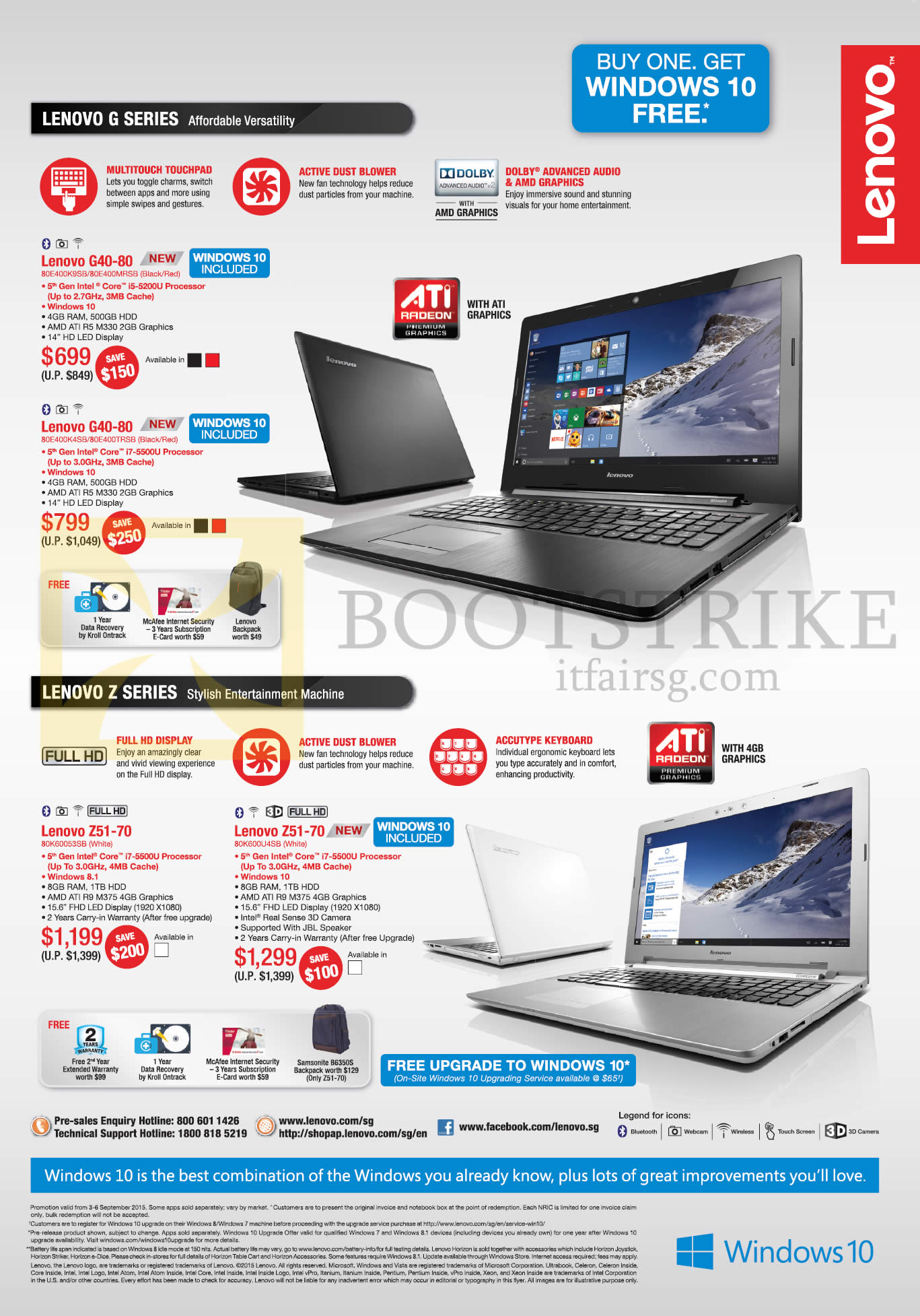 COMEX 2015 price list image brochure of Lenovo Notebooks G40-80 80E400K9SB, 80E400MRSB, 80E400K4SB, 80E400TRSB, Z51-70 80K60053SB, 80K600U4SB