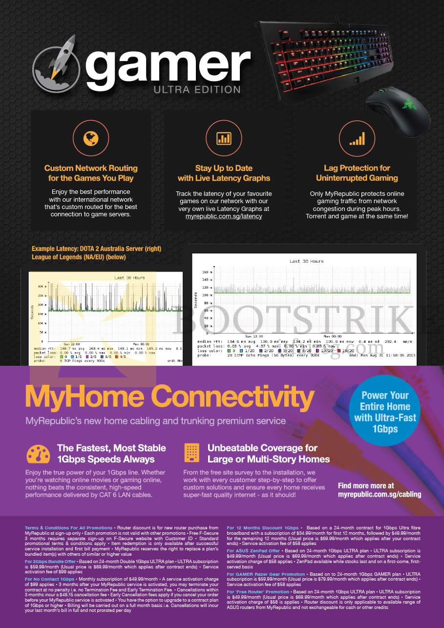 COMEX 2015 price list image brochure of MyRepublic Fibre Broadband Gamer Ultra Edition Features
