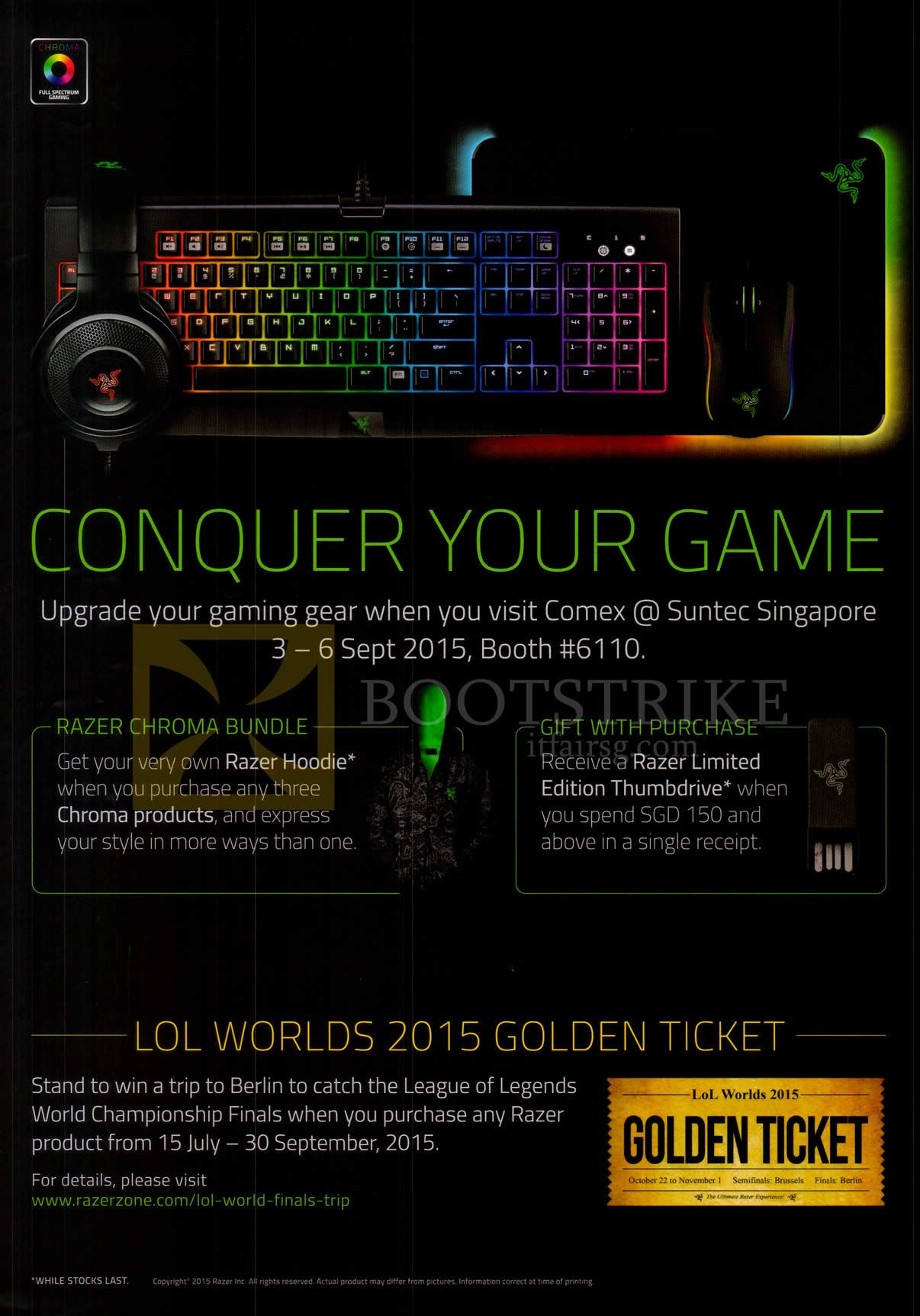 COMEX 2015 price list image brochure of Razer Chroma Bundle, Gift With Purchase