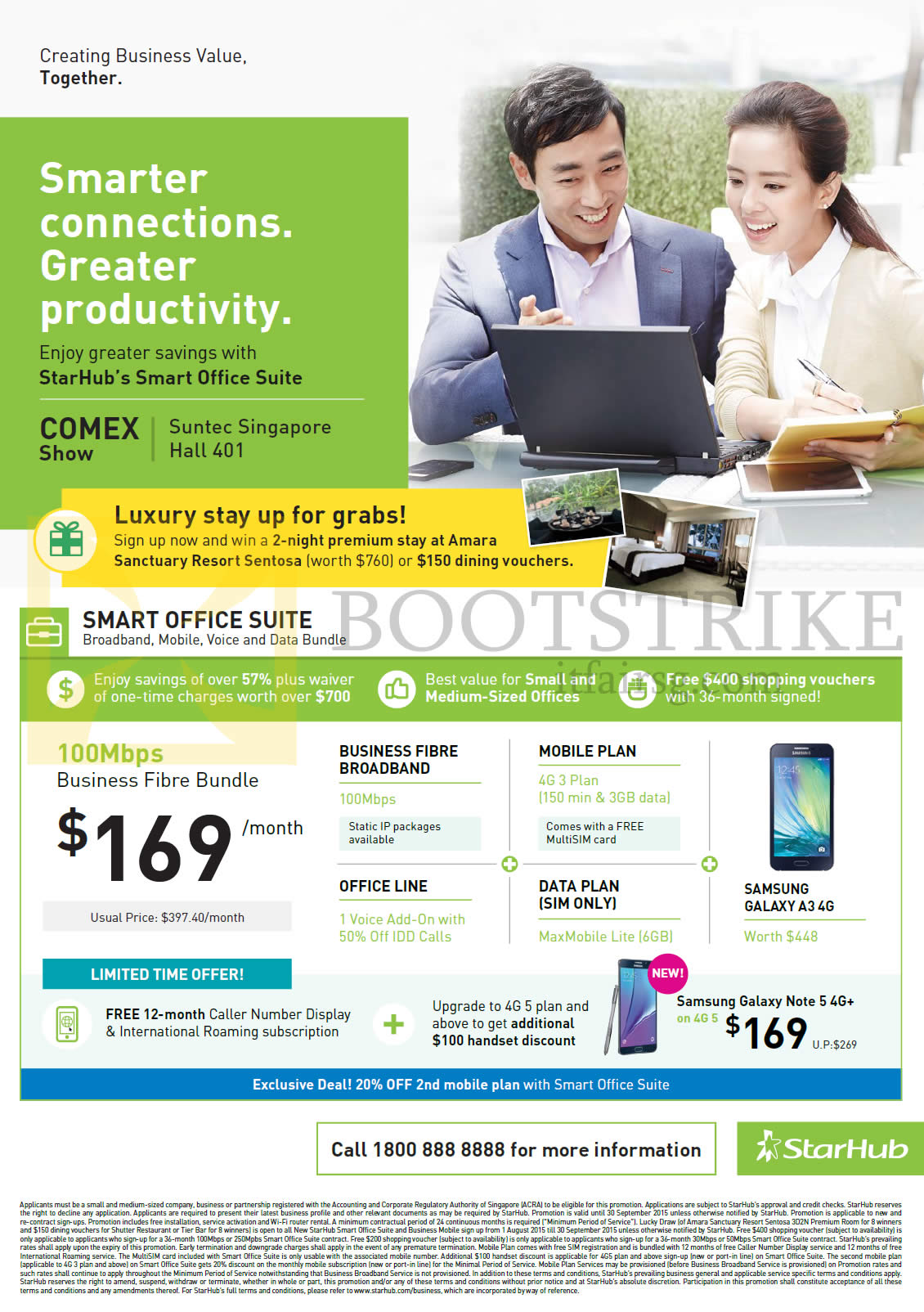 COMEX 2015 price list image brochure of Starhub Business Smart Office Suite 100Mbps Business Fibre Bundle