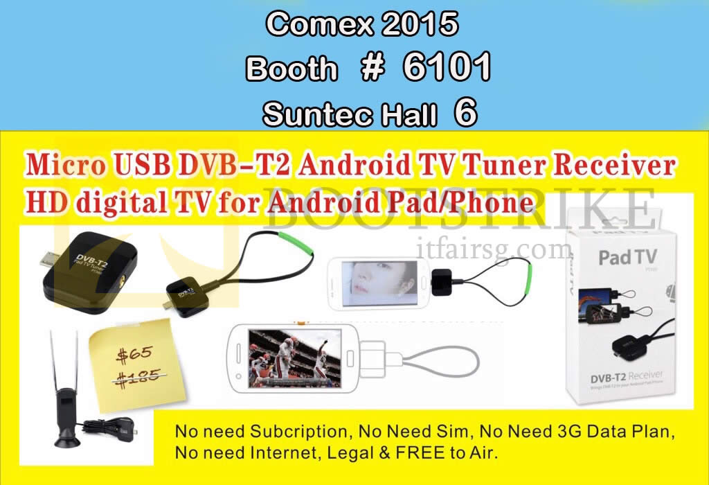 COMEX 2015 price list image brochure of Worldwide Computer Services Micro USB DVB Android TV Tuner Receiver