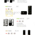 Doorlock Popscan-L, Popscan-M, Sync Auto-2C, Volt 3D, 2D