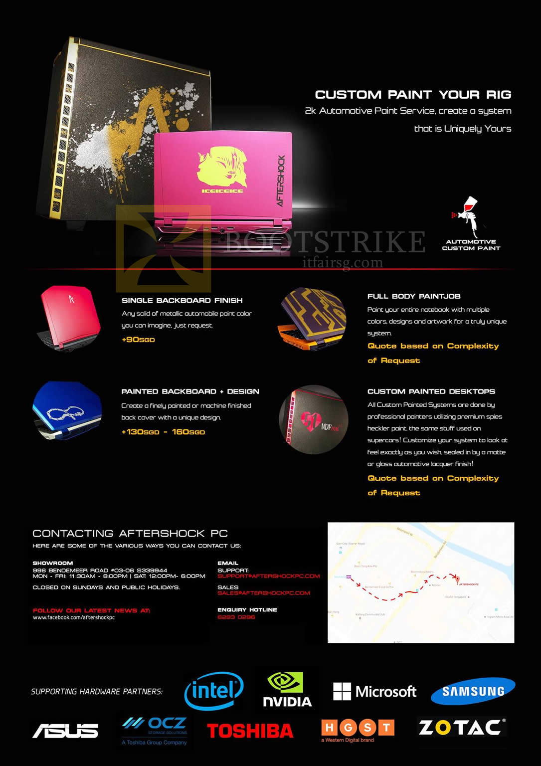 COMEX 2016 price list image brochure of Aftershock Notebooks Desktop PCs Custom Paint Your Rig