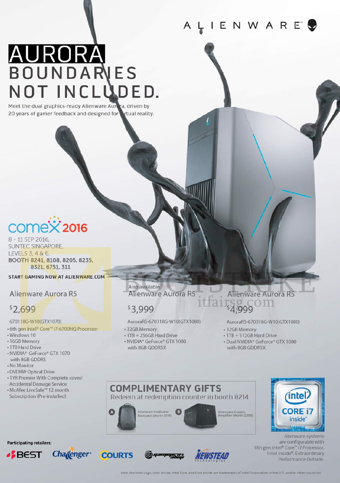 COMEX 2016 price list image brochure of Dell Desktop PCs Alienware Aurora R5 Series
