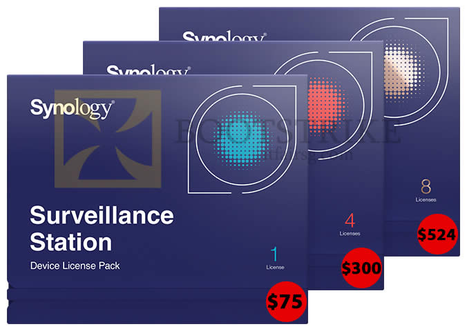 COMEX 2016 price list image brochure of Memory World Synology Surveillance Station Device Licence Pack