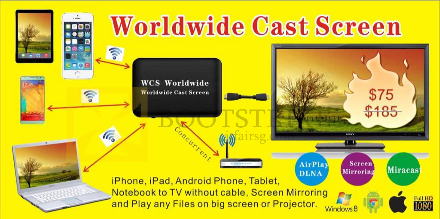 COMEX 2016 price list image brochure of Worldwide Computer Cast Screen
