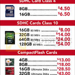Kingston SDHC Card Class 4, 10, CompactFlash Cards, 4GB, 8GB, 16GB, 32GB, 64GB, 128GB
