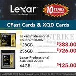 Lexar CFast Cards, XQD Cards 64GB, 128GB, 256GB
