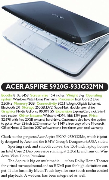 IT Show 2008 price list image brochure of Acer Aspire 5920G 933G32MN