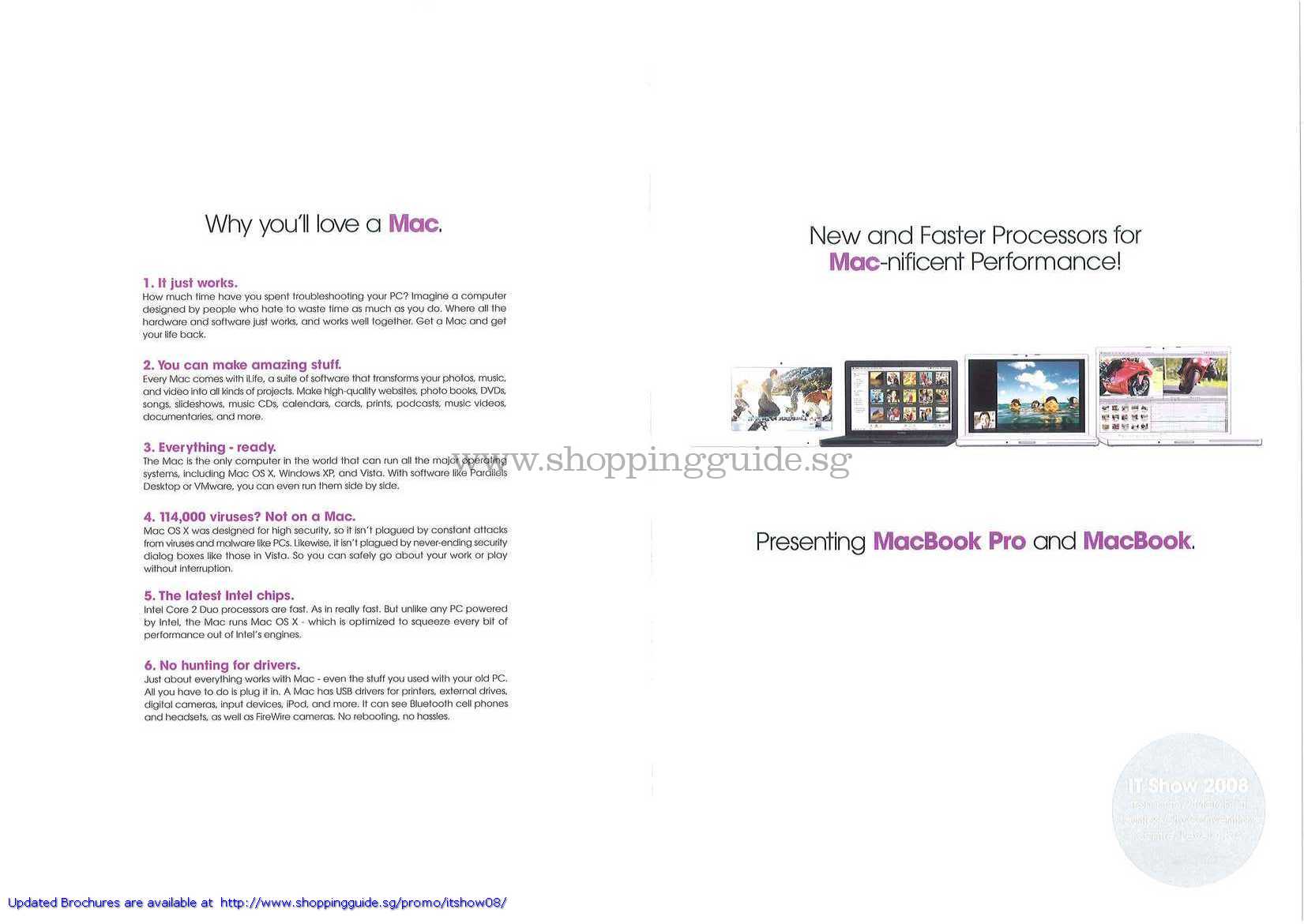 IT Show 2008 price list image brochure of Apple IMac Why You Will Love A Mac