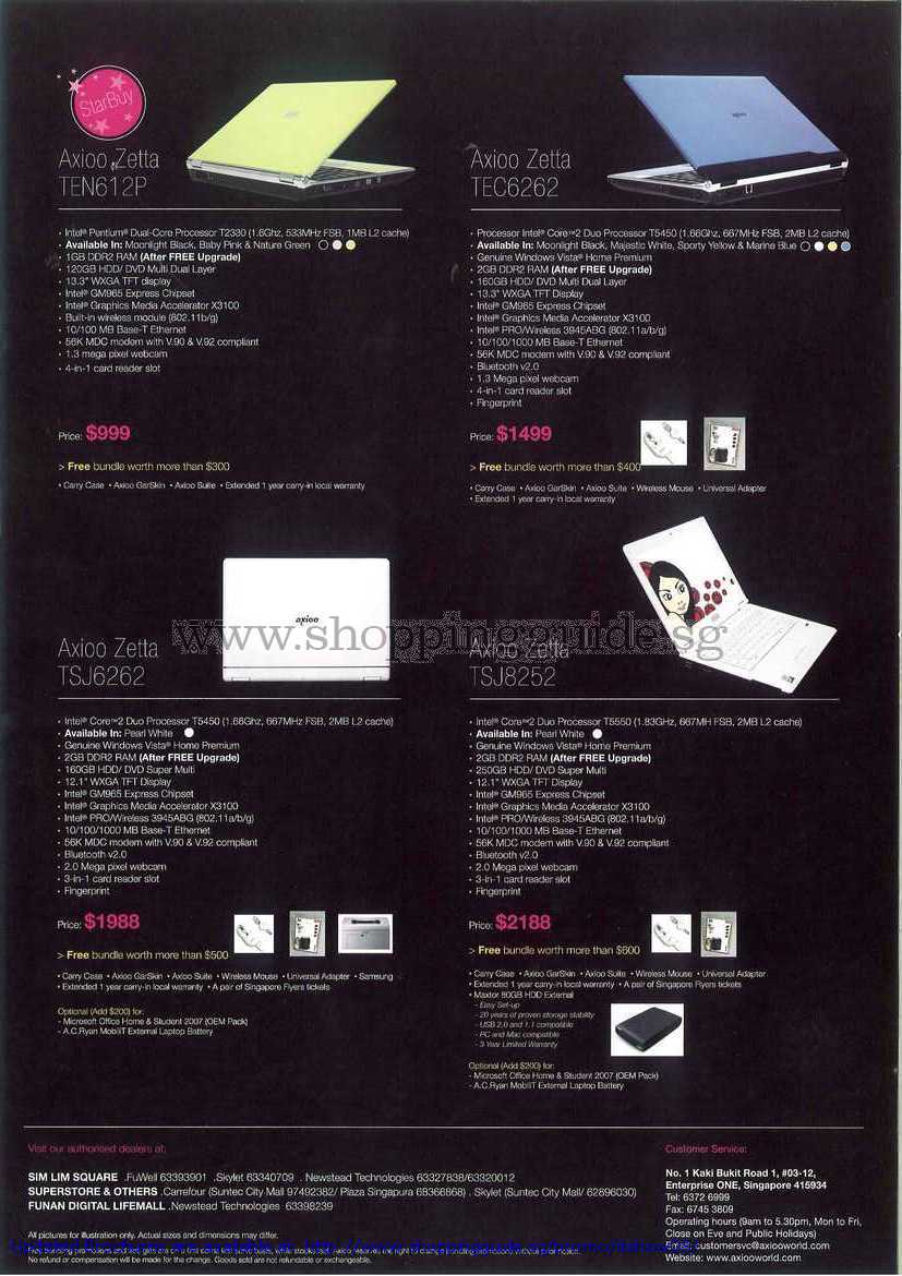 IT Show 2008 price list image brochure of Axioo Notebooks Zetta TEN612P TEC6262 TSJ6262 TSJ8252
