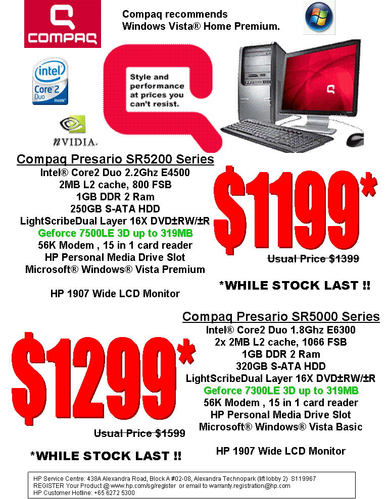 IT Show 2008 price list image brochure of Compaq Presario Desktop SR5200 SR5000