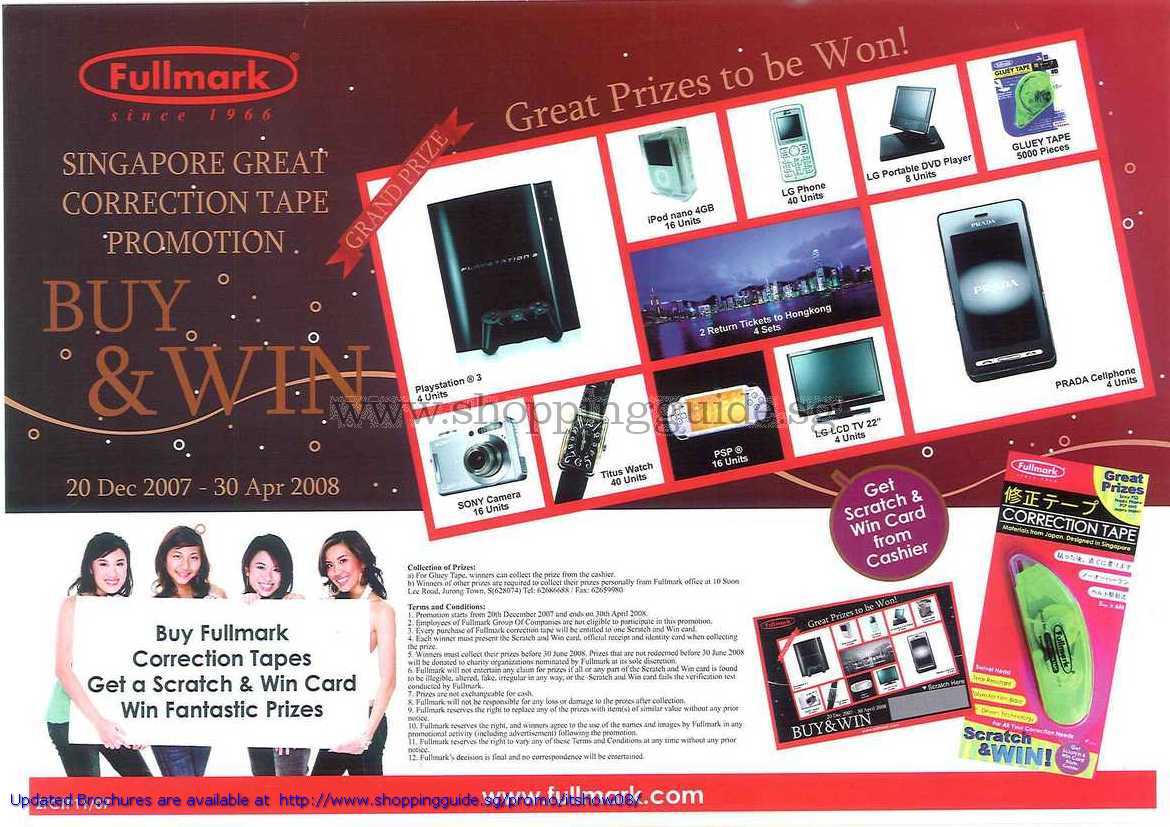 IT Show 2008 price list image brochure of Fullmark Correction Tape Promotion