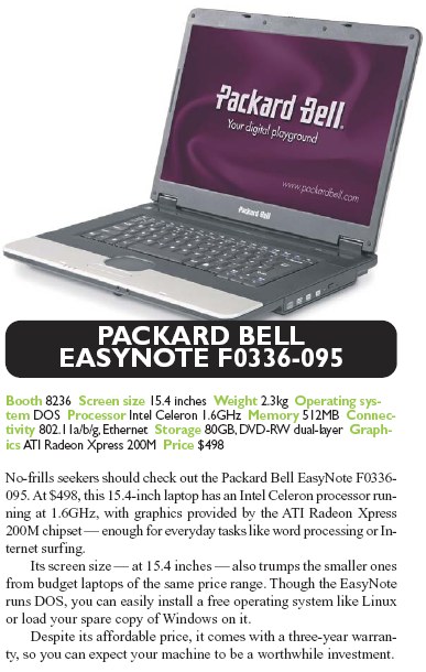 IT Show 2008 price list image brochure of Packard Bell Notebook F0336-095