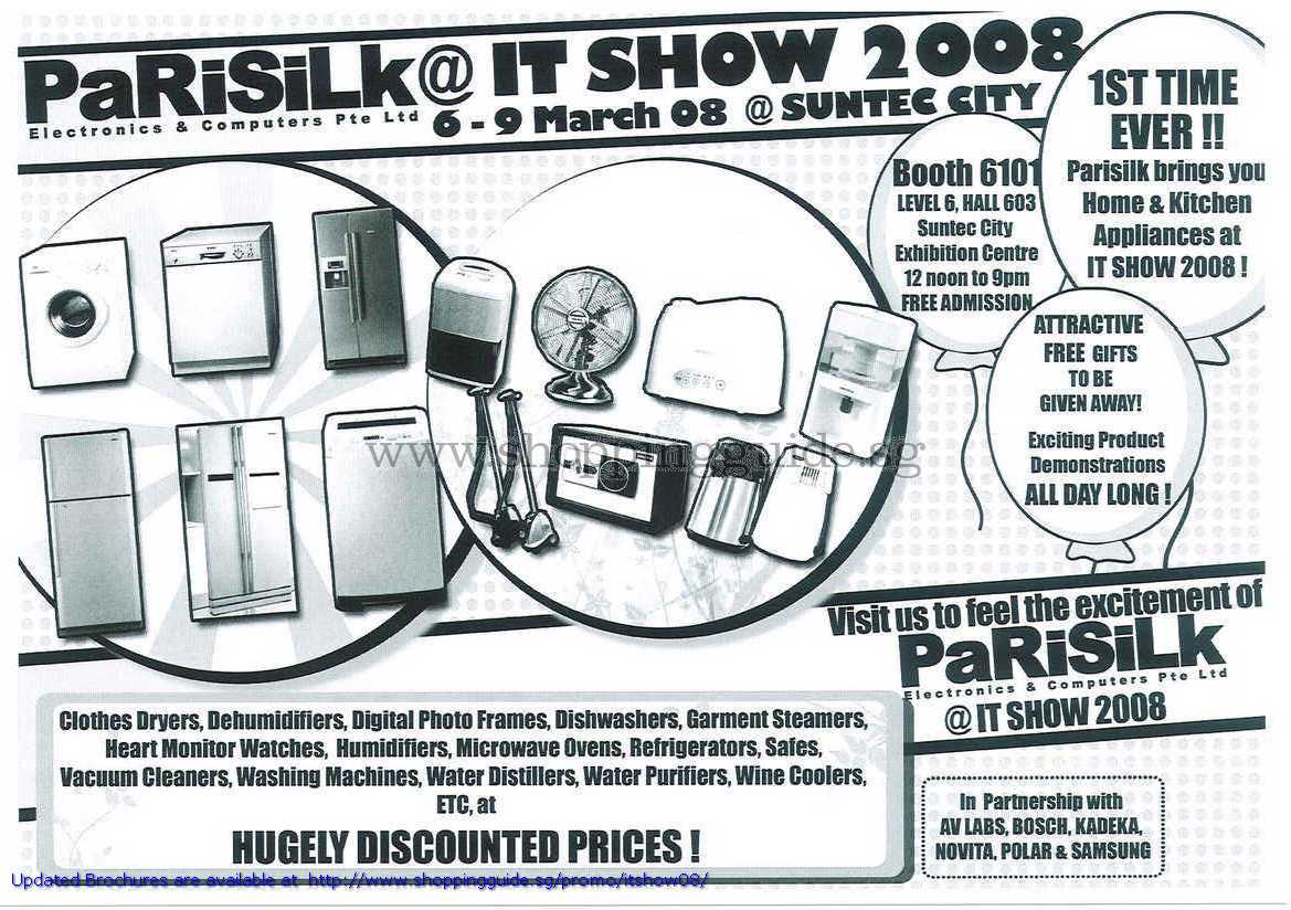 IT Show 2008 price list image brochure of Parisilk Promotions