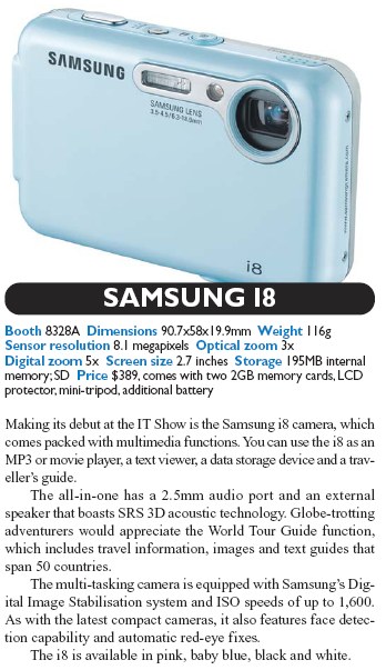 IT Show 2008 price list image brochure of Samsung I8 Digital Camera