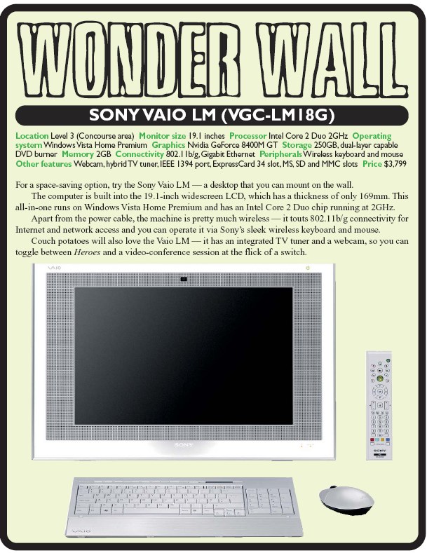 IT Show 2008 price list image brochure of Sony Vaio Desktop LM VGC LM18G