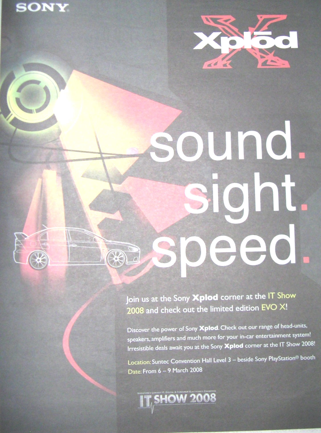 IT Show 2008 price list image brochure of Sony Xplod EVO X