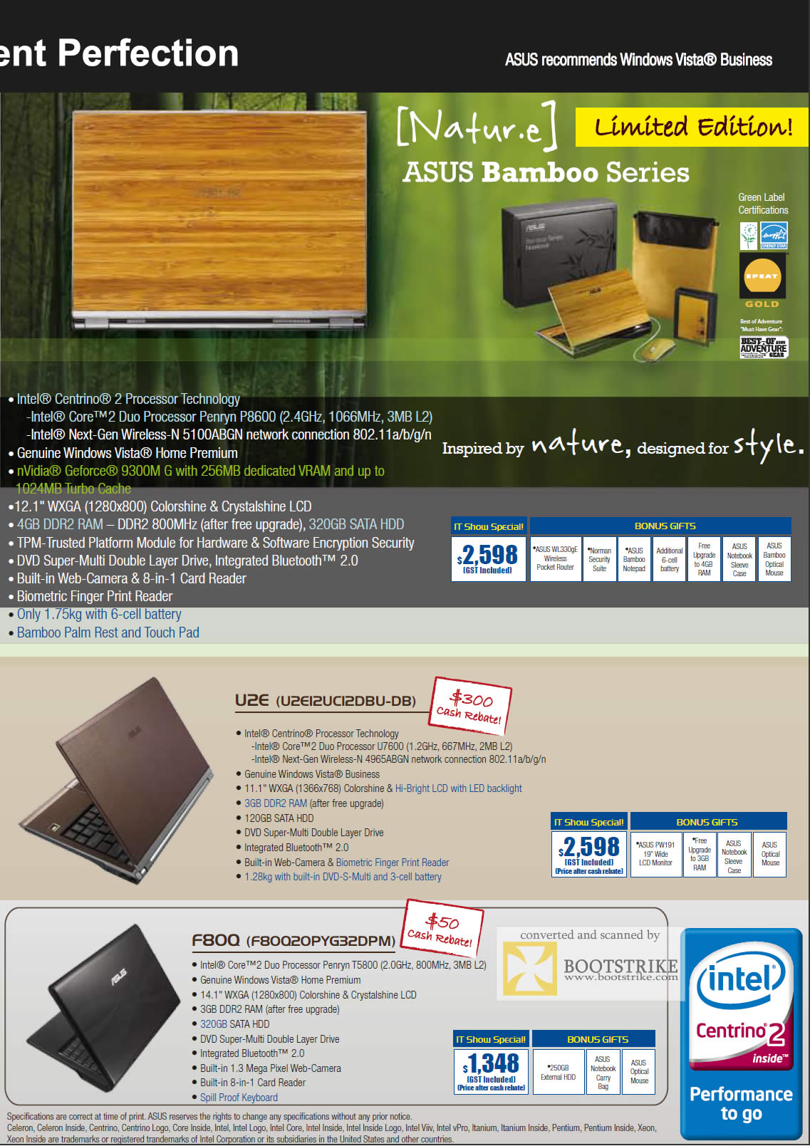 IT Show 2009 price list image brochure of ASUS Bamboo Series