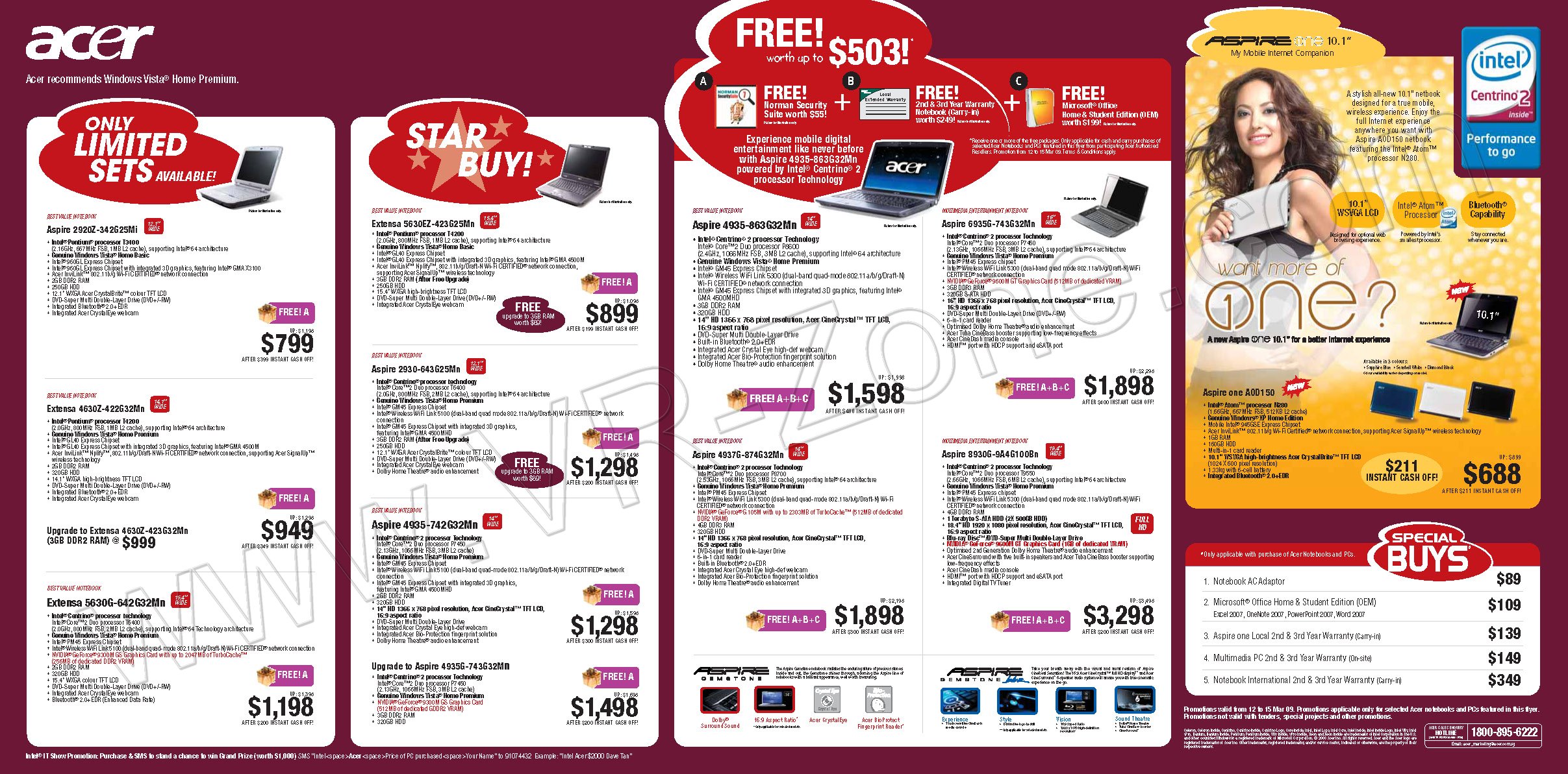 IT Show 2009 price list image brochure of Acer 2 VR-Zone