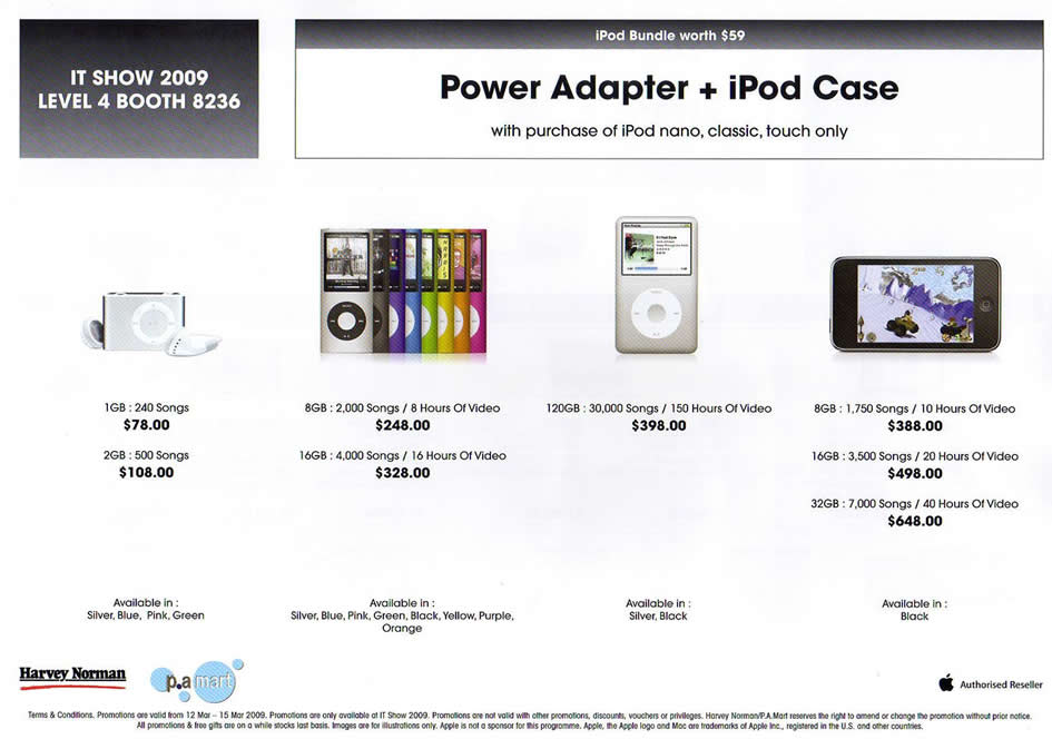 IT Show 2009 price list image brochure of Apple Harvey Norman PA Mart 2 (coldfreeze)