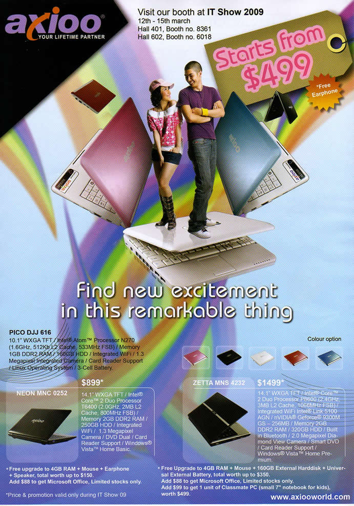 IT Show 2009 price list image brochure of Axioo Notebooks 1 (coldfreeze)