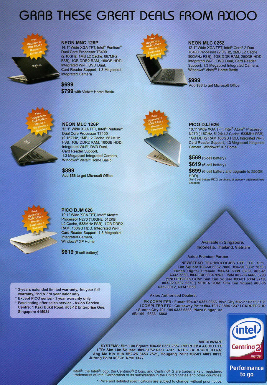 IT Show 2009 price list image brochure of Axioo Notebooks 2 (coldfreeze)