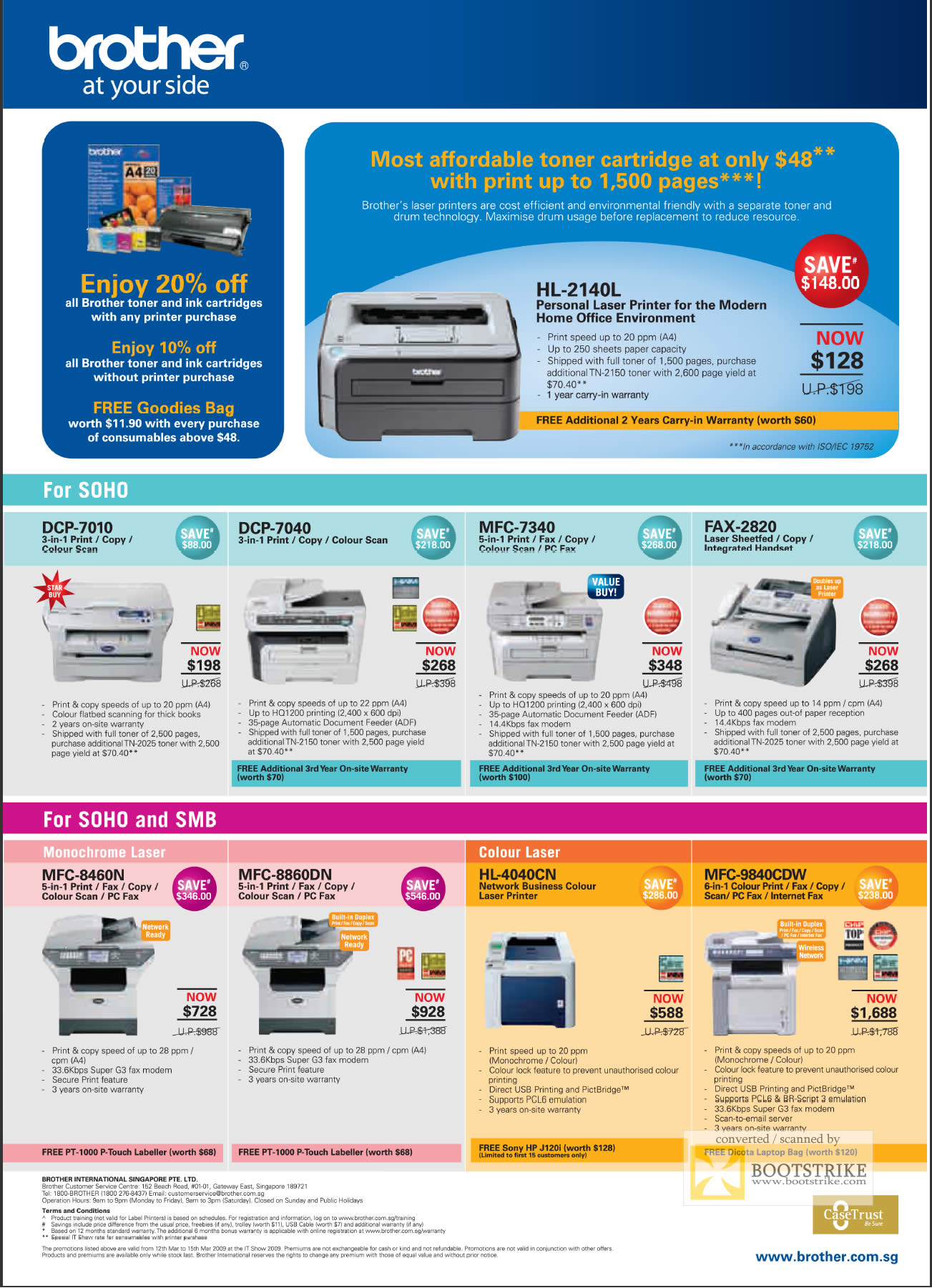IT Show 2009 price list image brochure of Brother Laser Printers Toners
