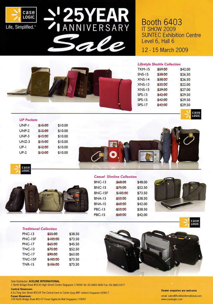IT Show 2009 price list image brochure of Case Logic Bags 1 (coldfreeze)