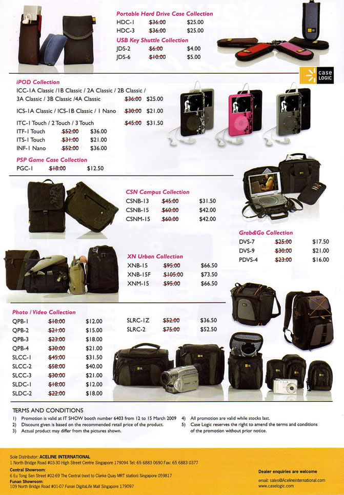 IT Show 2009 price list image brochure of Case Logic Bags 2 (coldfreeze)