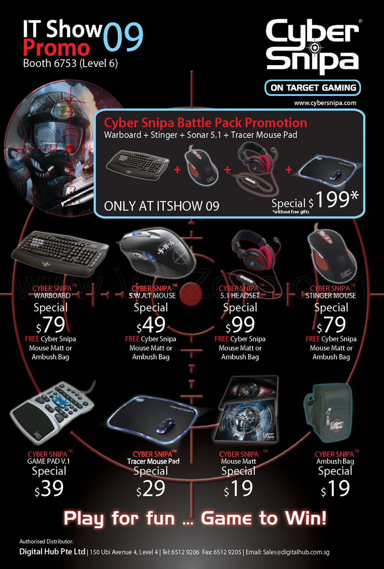 IT Show 2009 price list image brochure of CyberSnipa VR-Zone