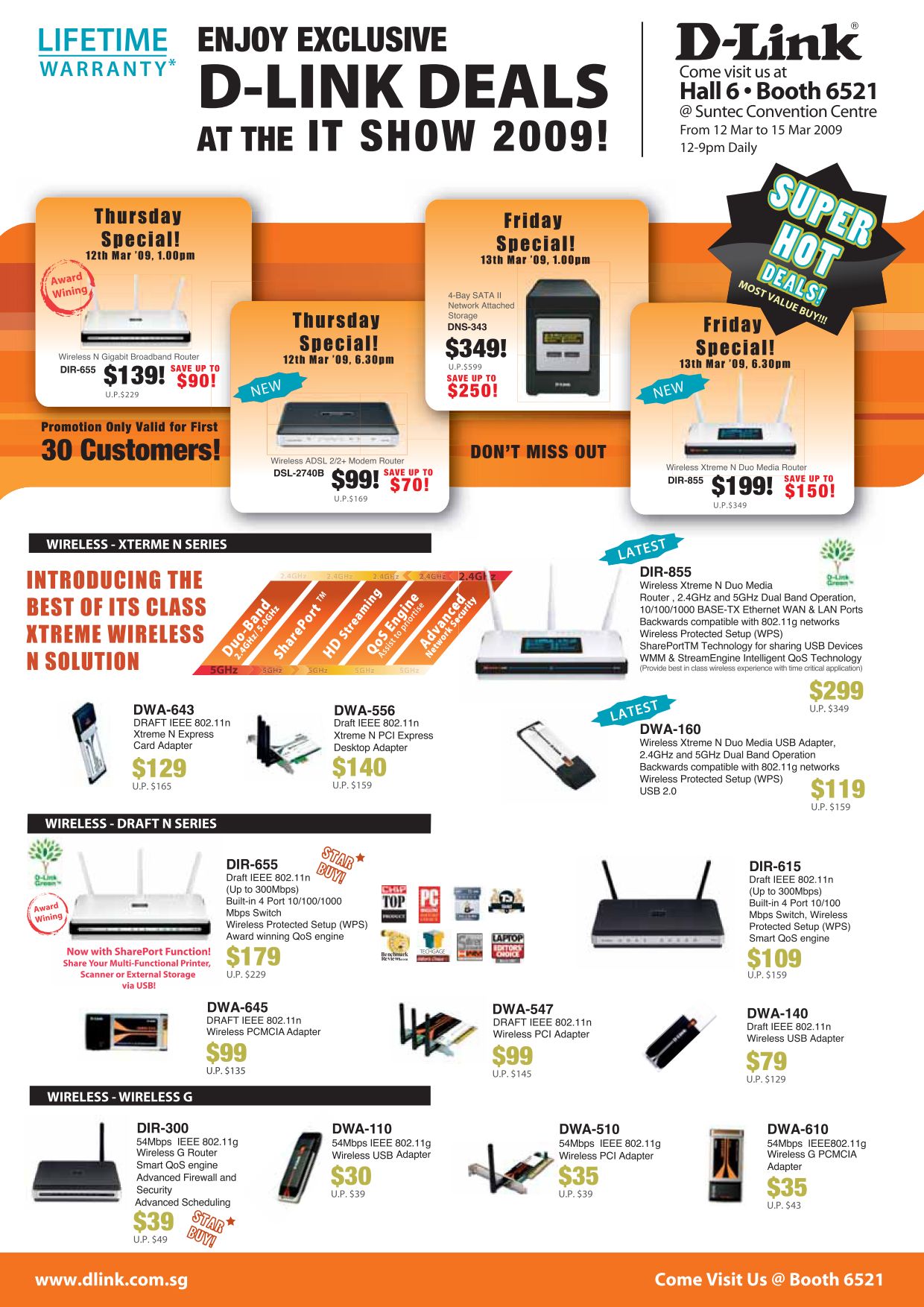 IT Show 2009 price list image brochure of D-Link Wireless P1