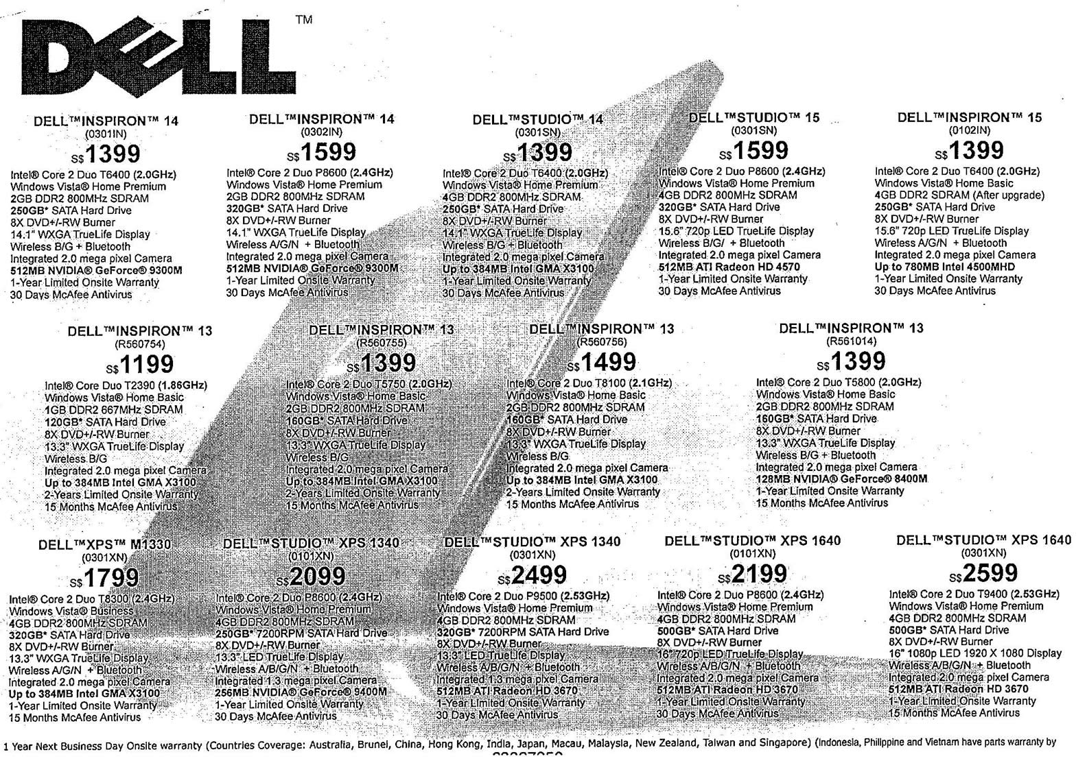 IT Show 2009 price list image brochure of Dell Inspiron Studio XPS 2 Tclong