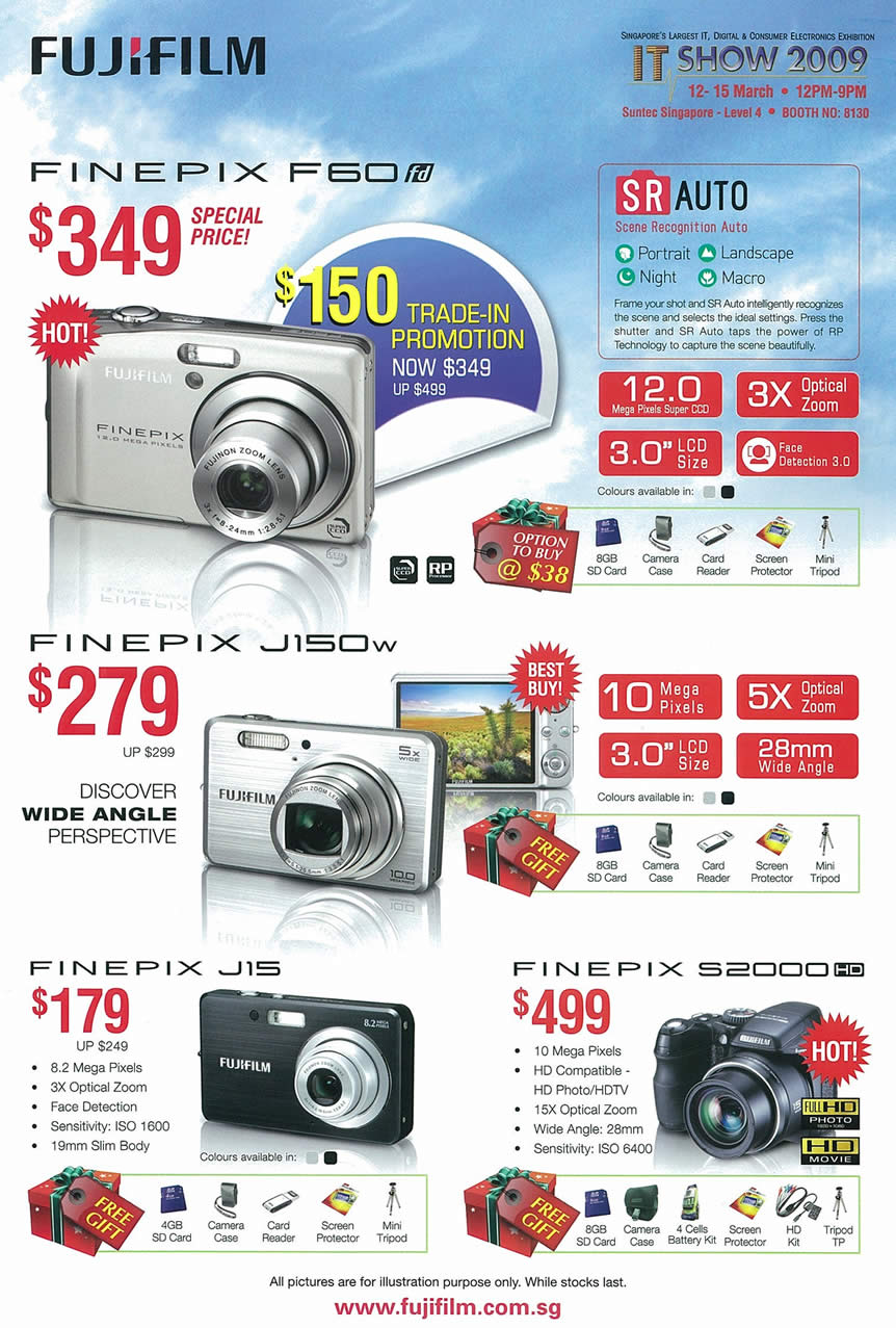 IT Show 2009 price list image brochure of FujiFilm FinePix Digital Cameras Tclong