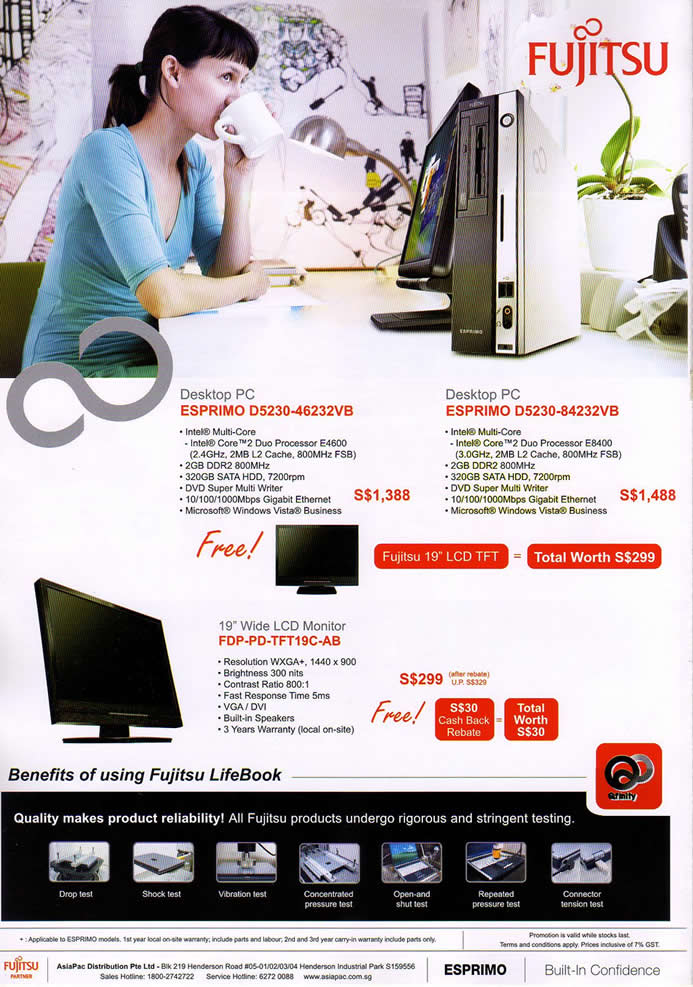 IT Show 2009 price list image brochure of Fujitsu Esprimo (coldfreeze)