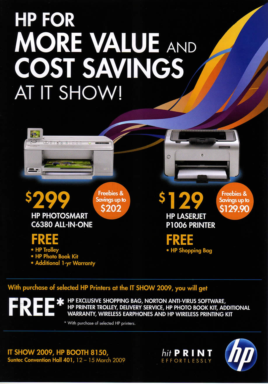 IT Show 2009 price list image brochure of HP Printers 1 (coldfreeze)