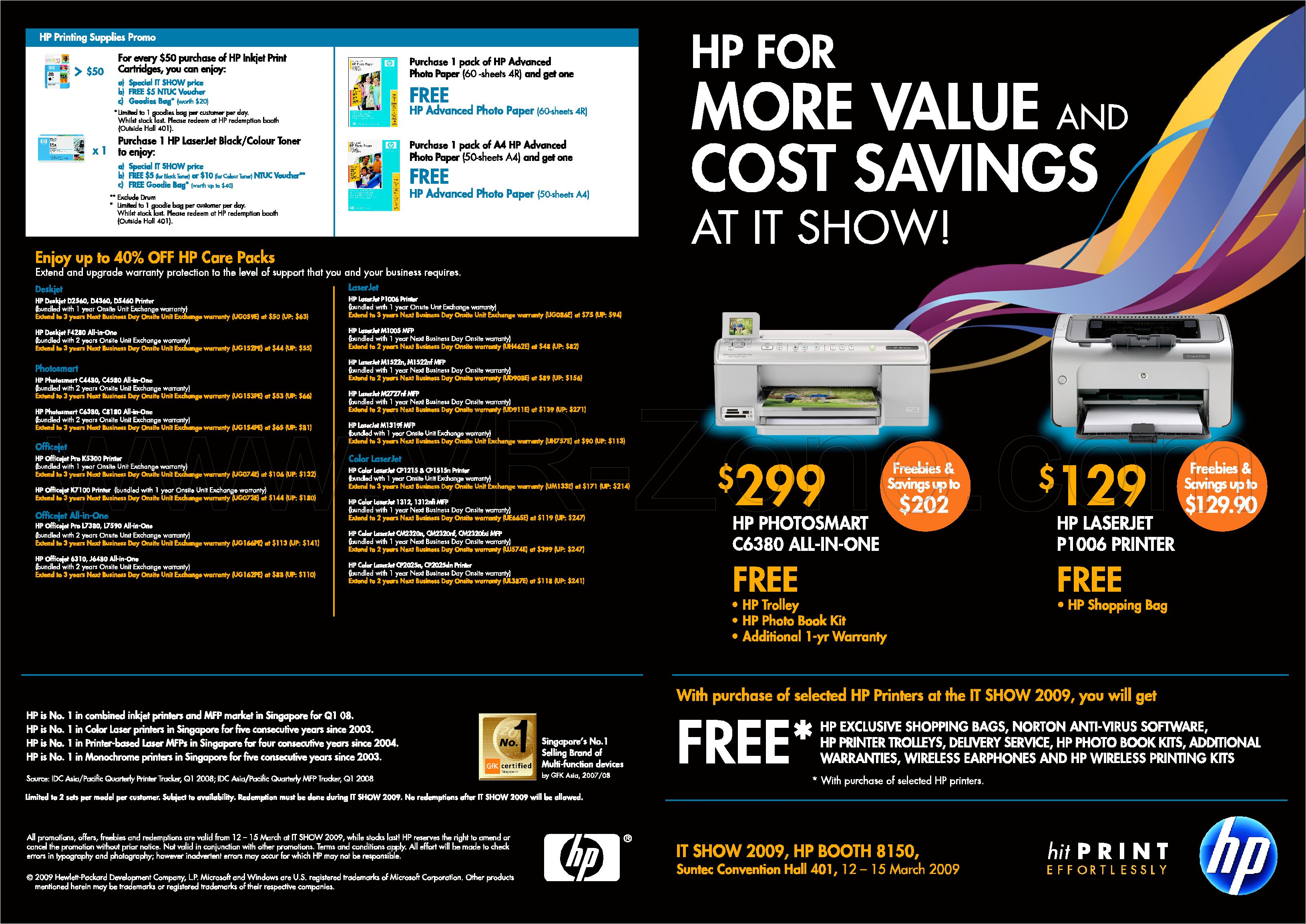 IT Show 2009 price list image brochure of HP Printer 1 VR-Zone