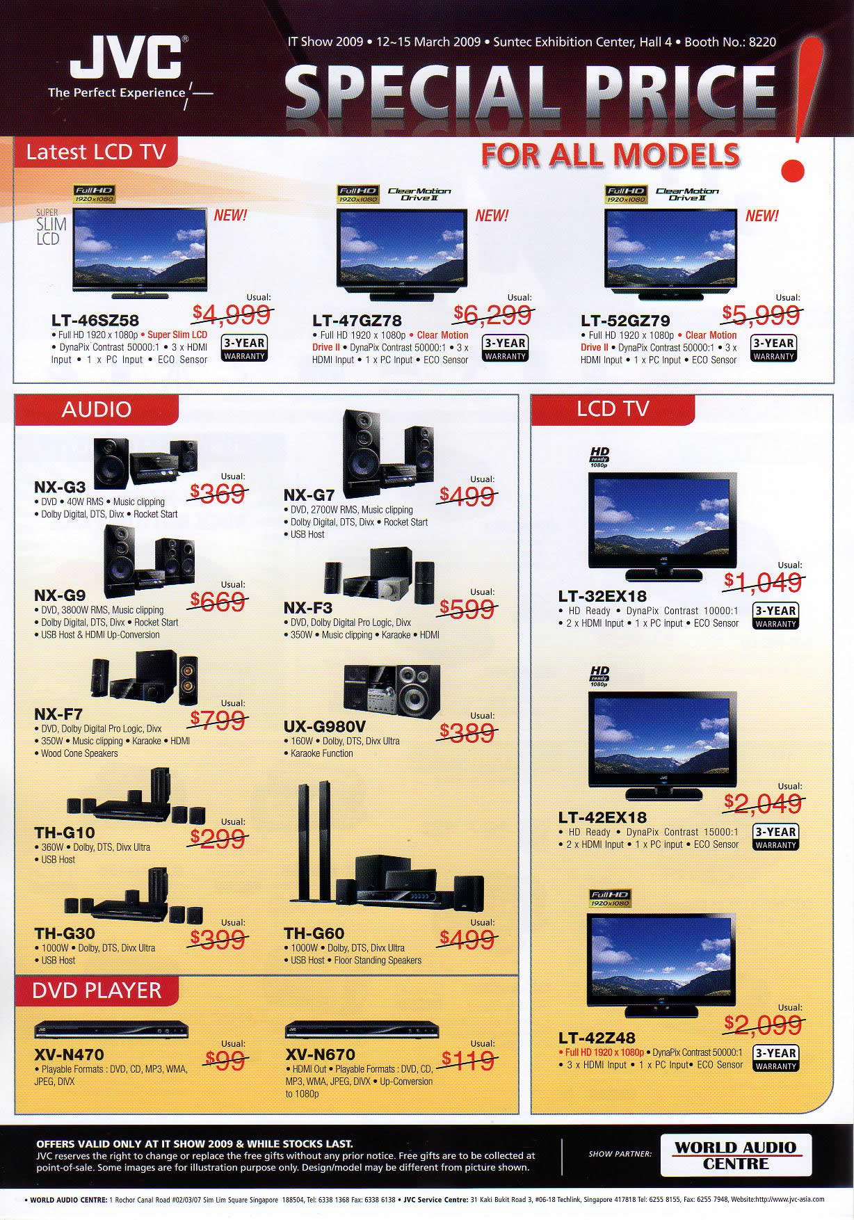IT Show 2009 price list image brochure of JVC LCD TV Home Theater DVD (coldfreeze)
