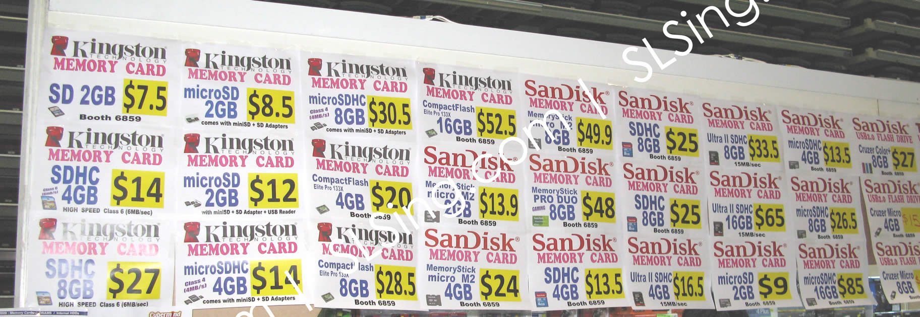 IT Show 2009 price list image brochure of Kingston Sandisk (vr-zone Booest)