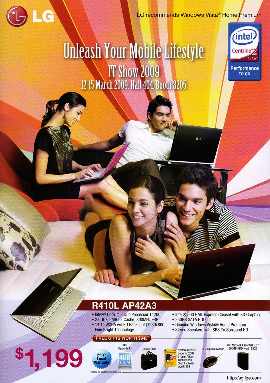 IT Show 2009 price list image brochure of LG R410L AP42A3 (coldfreeze)