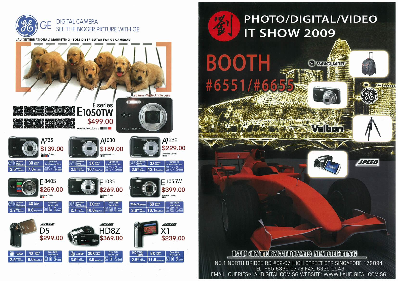 IT Show 2009 price list image brochure of Lau International Digital Cameras Camcorders (tclong)